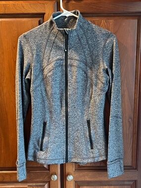 Lululemon Heathered Gray Full-Zip Define Athletic Jacket
